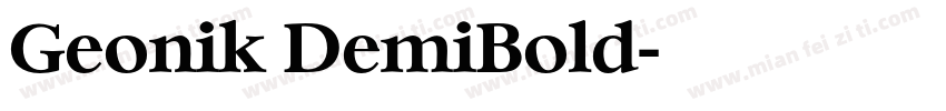 Geonik DemiBold字体转换